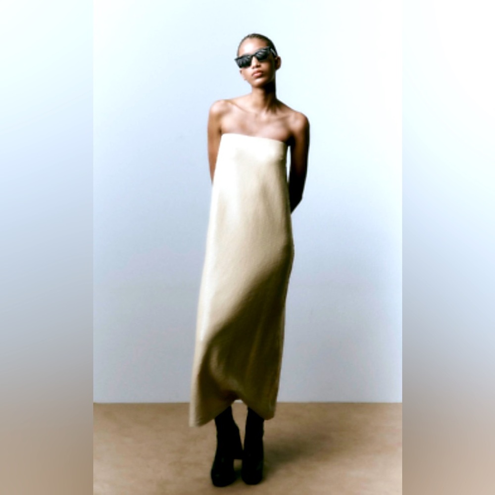 Zara 2022 ecru sequin dress